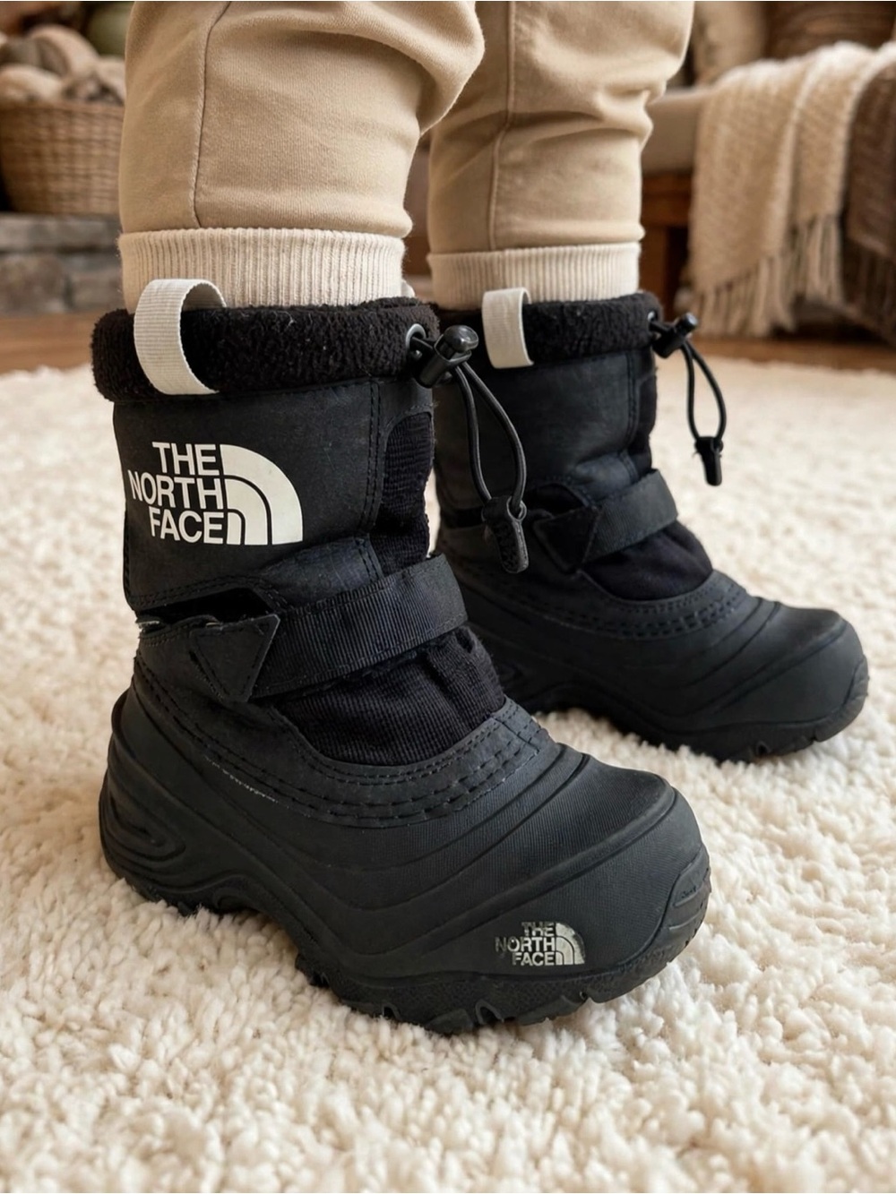 The North Face Kids Black Insulated Snow Boots